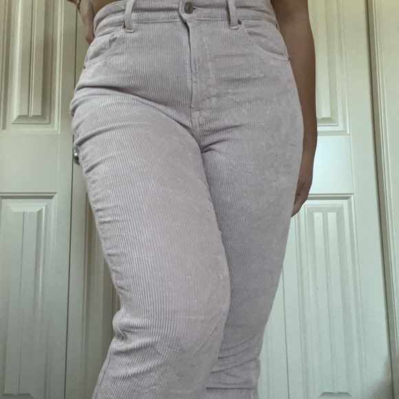 American eagle light pink corduroy mom jeans size: 10 regular - Picture 2 of 7